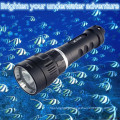 Waterproof IP68 high power magnetic rechargeable scuba diving torch hi-max scuba diving flashlight